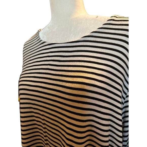 C.D. Daniels 3/4 Sleeve Striped Shirt Plus Size 1X - Picture 2 of 6